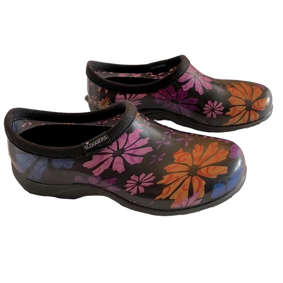 SLOGGERS Shoes Slip On Waterproof Gardening Rain Floral Size 6 - Picture 1 of 16